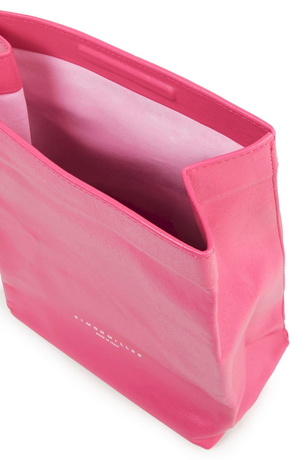 SIMON MILLER Lunchbag 30 crinkled-leather clutch