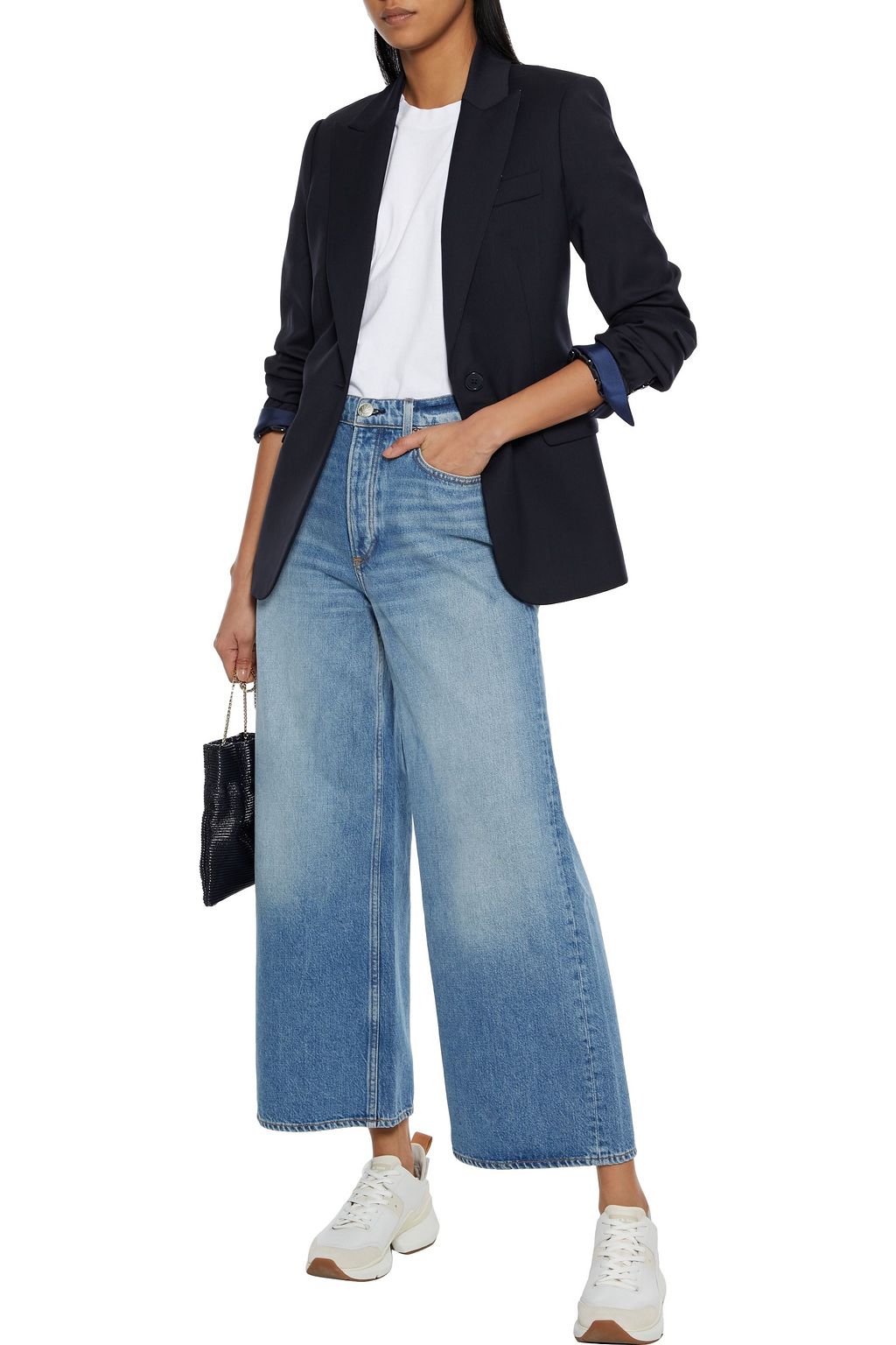 RAG & BONE Ruth cropped high-rise wide-leg jeans