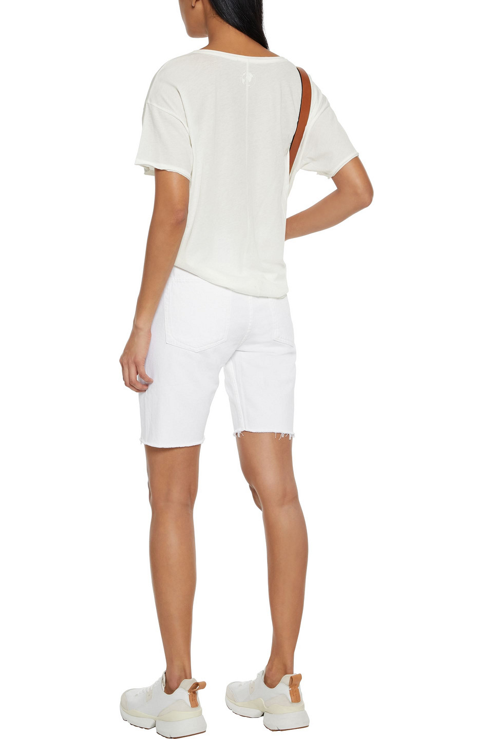  Rag & Bone - Maya Jeansshorts Mit Fransen - Weiß - 23 
