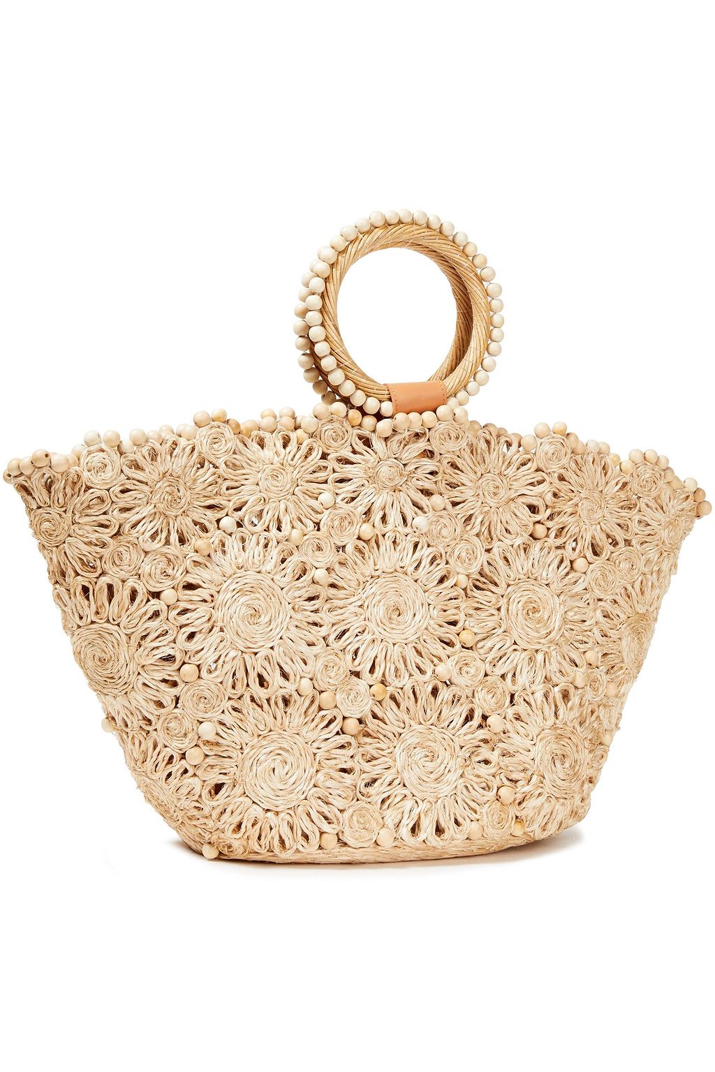 ARANÁZ Bead-embellished hemp tote