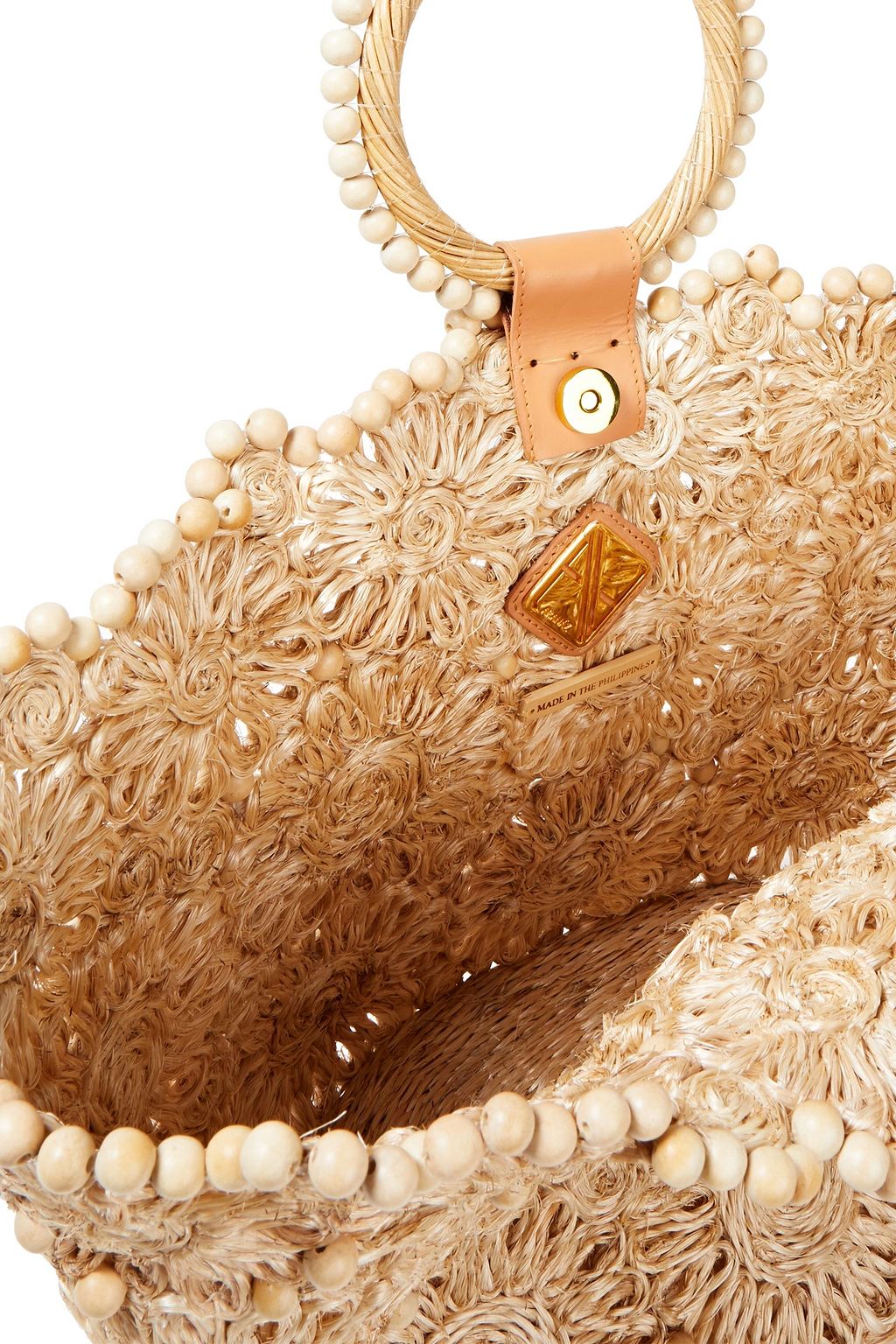 ARANÁZ Bead-embellished hemp tote