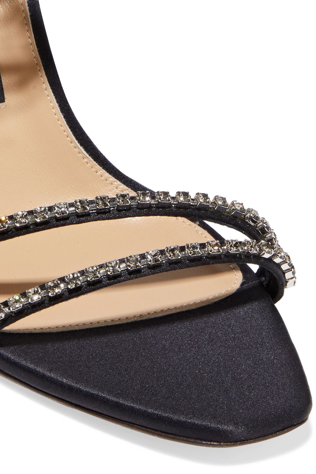 SERGIO ROSSI sr Milano crystal-embellished satin sandals