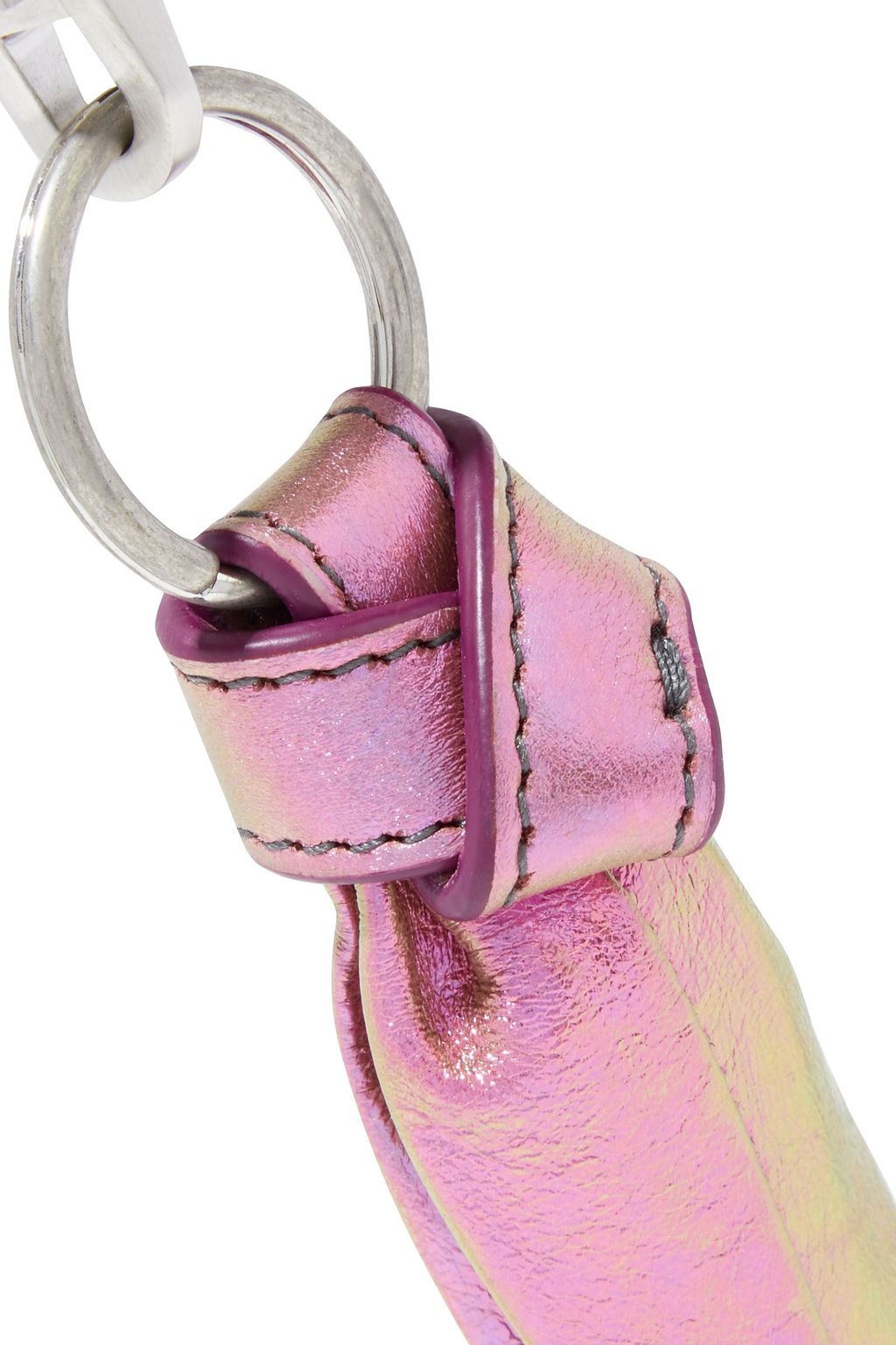 RICK OWENS Iridescent textured-leather keychain