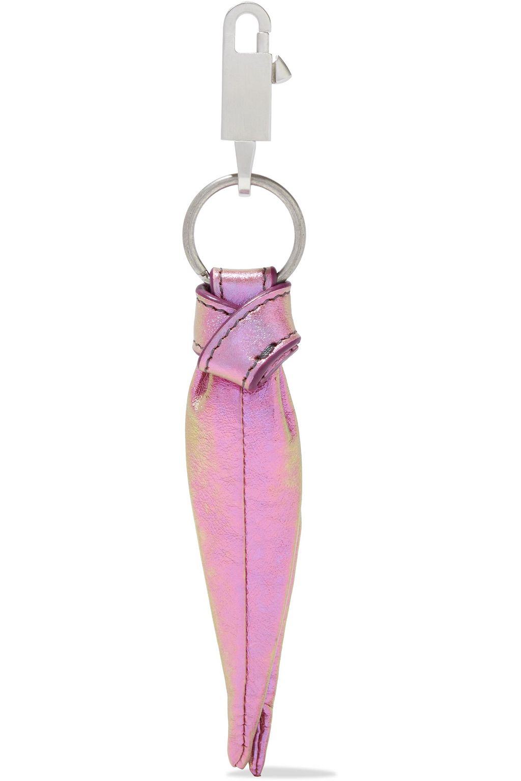 RICK OWENS Iridescent textured-leather keychain