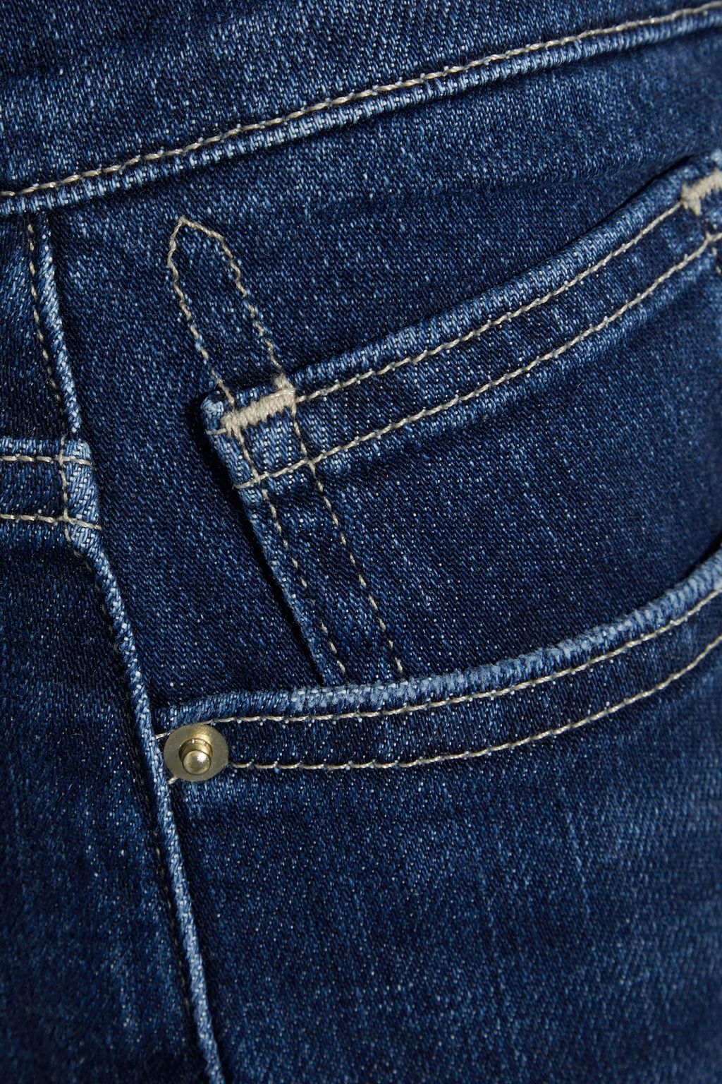 FRAME Le Beau Crop frayed boyfriend jeans