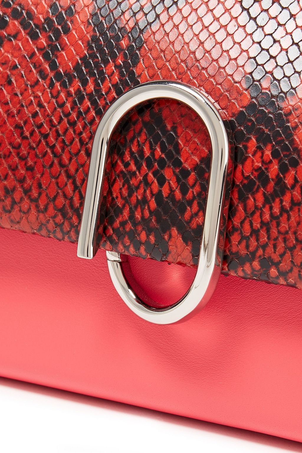 3.1 PHILLIP LIM Alix smooth and snake-effect leather tote