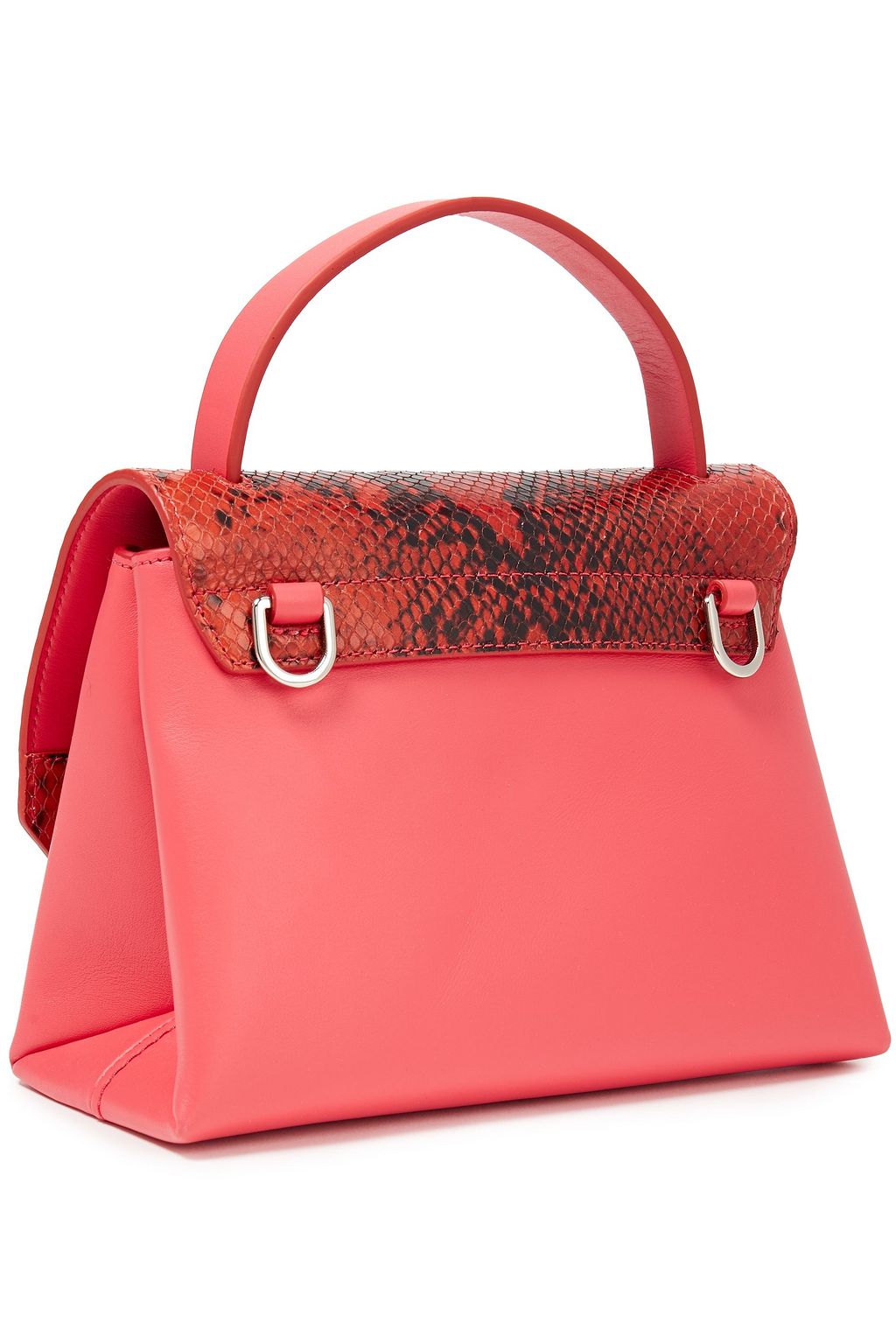3.1 PHILLIP LIM Alix smooth and snake-effect leather tote