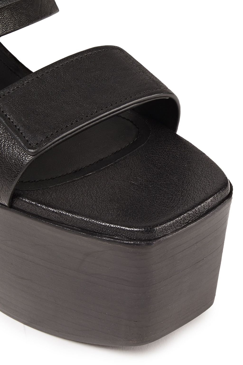 RICK OWENS Buckled knotted leather platform sandals