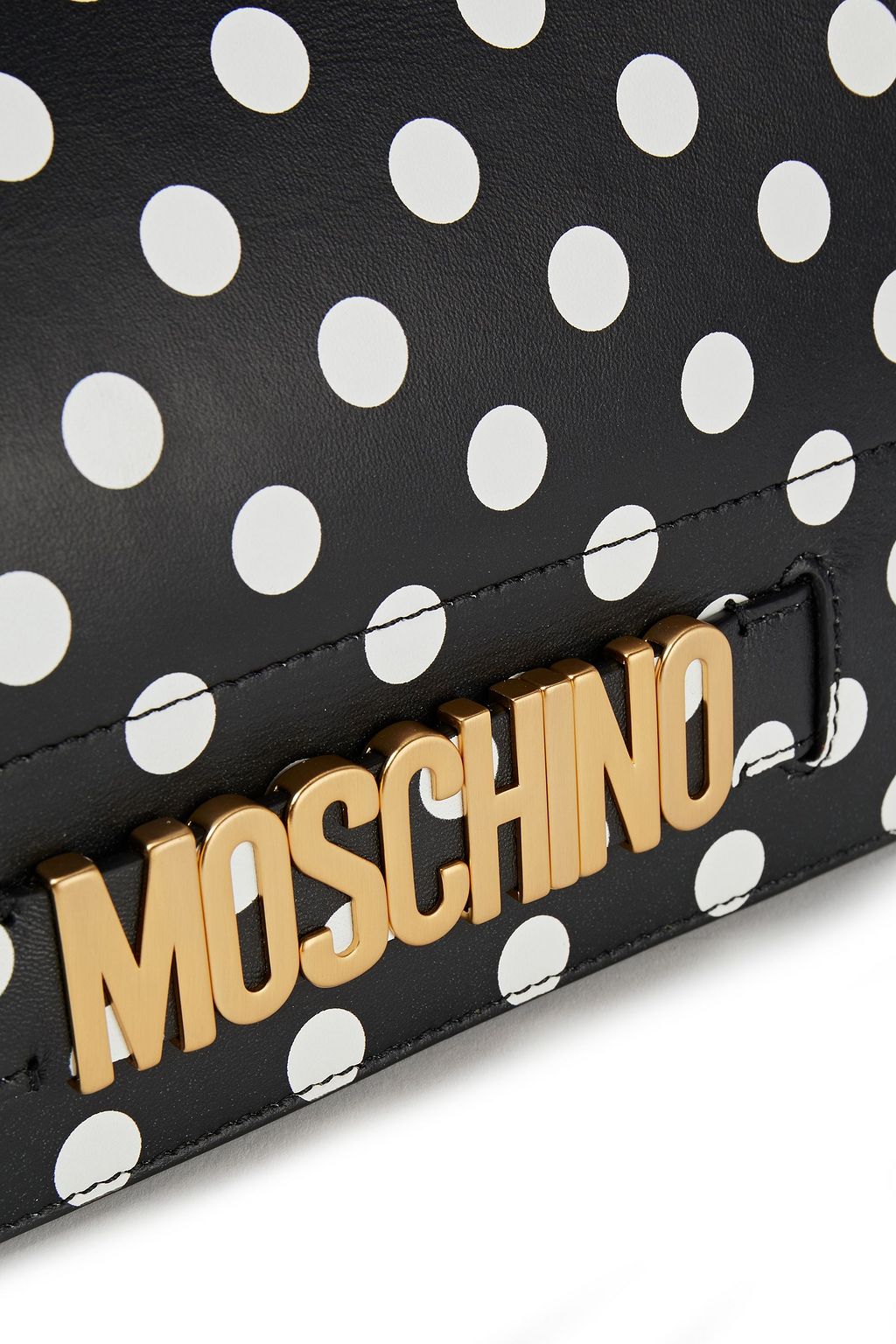 MOSCHINO Polka-dot  leather shoulder bag