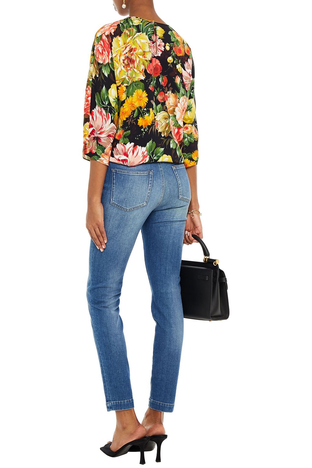 DOLCE&GABBANA Faded high-rise skinny jeans
