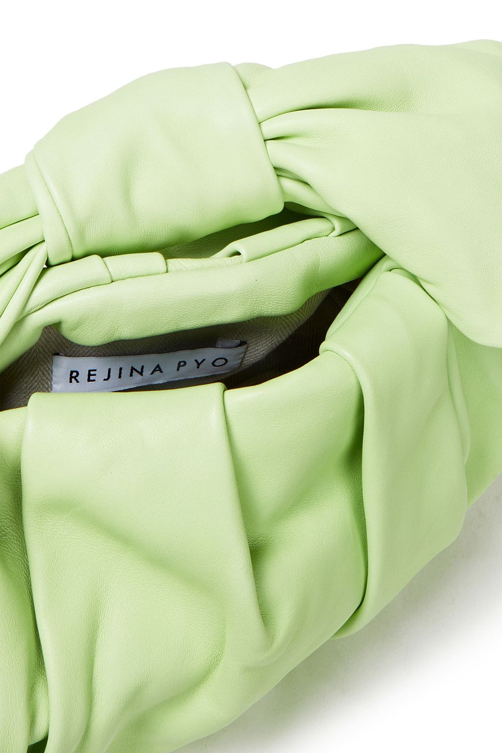 REJINA PYO Nane knotted lamé tote