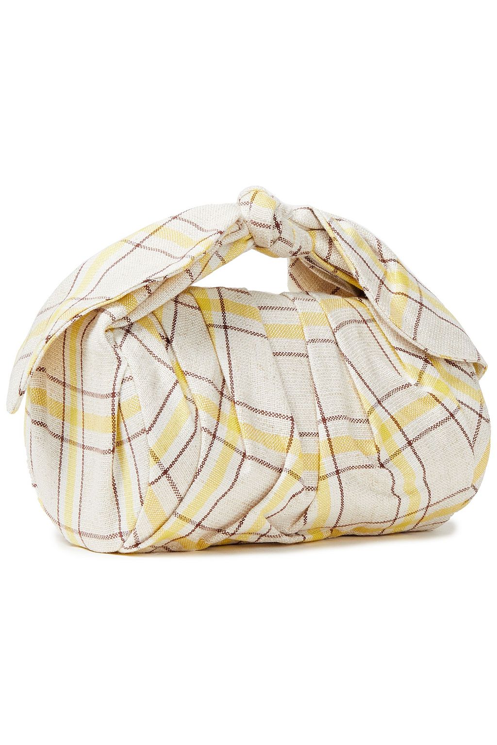 REJINA PYO Nane knotted lamé tote