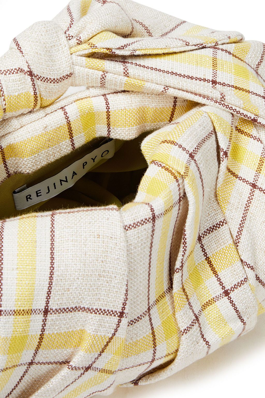 REJINA PYO Nane knotted lamé tote