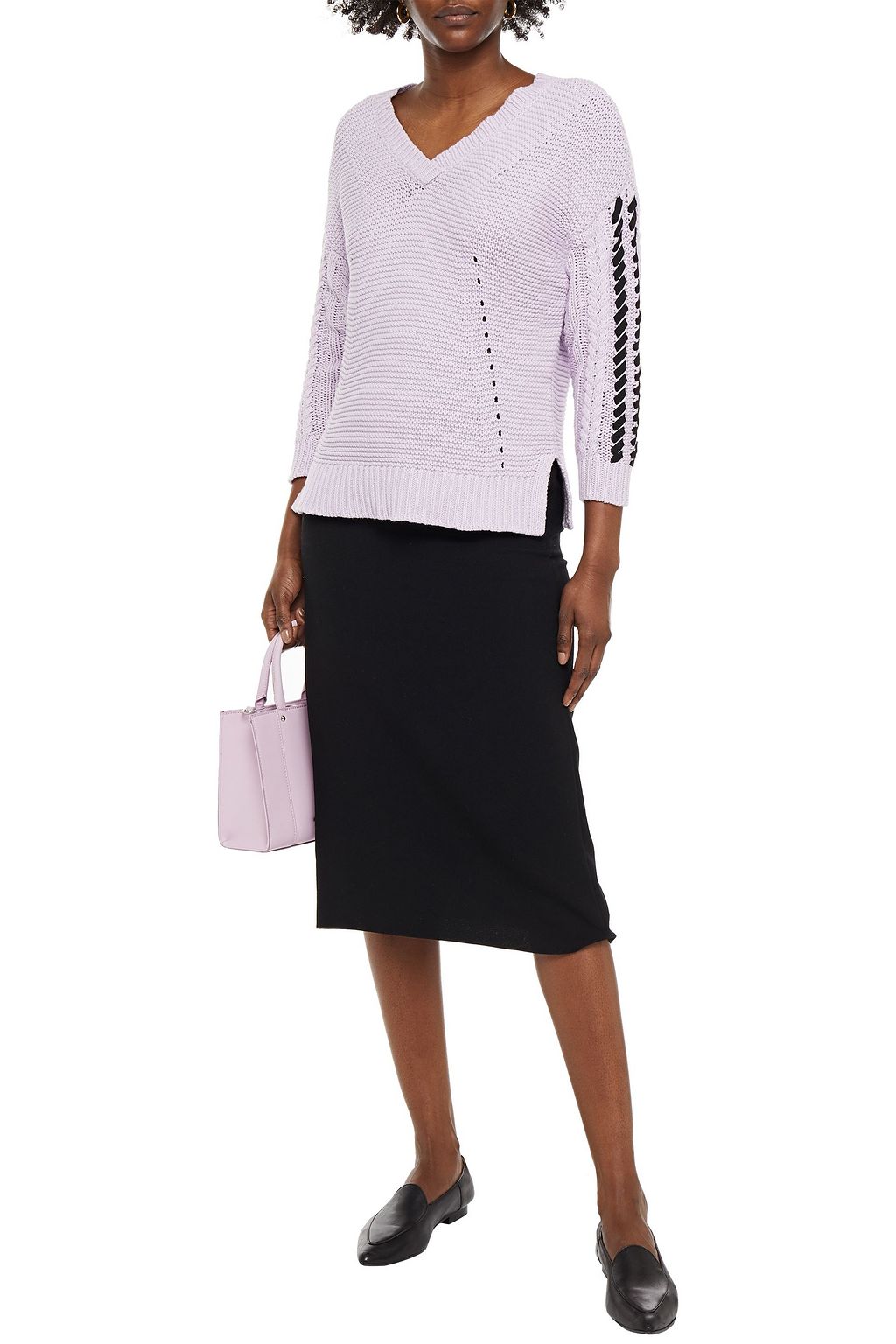 CHARLI Darcey whipstitched cotton sweater