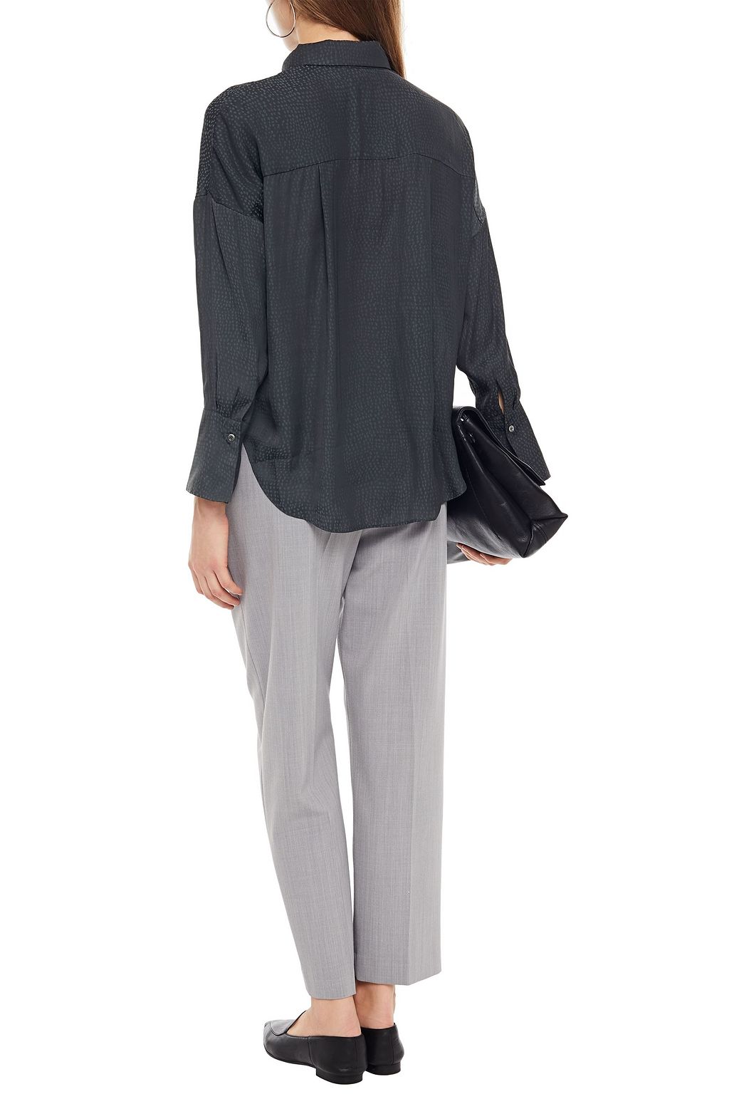 CHARLI Irene satin-jacquard shirt