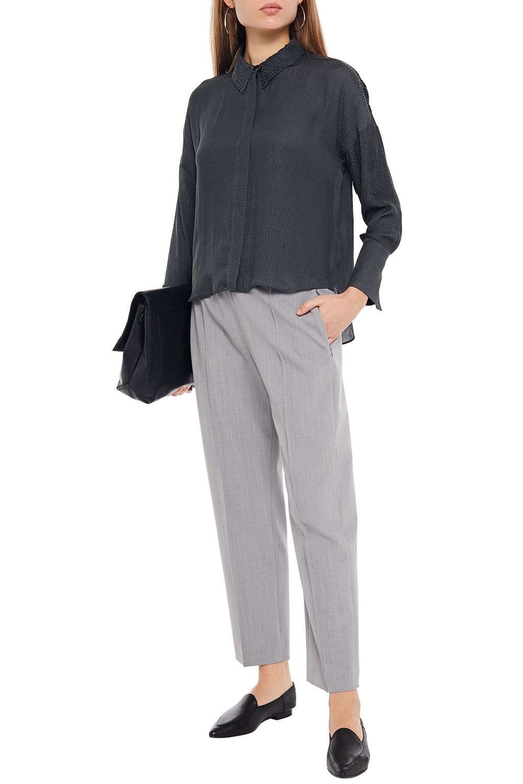 CHARLI Irene satin-jacquard shirt