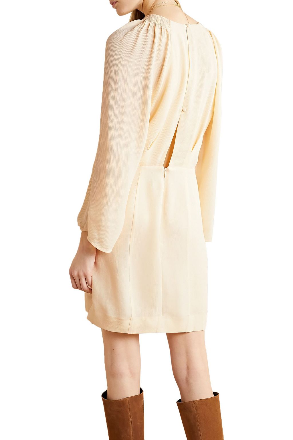 TOVE Marlen crinkled silk-georgette mini dress