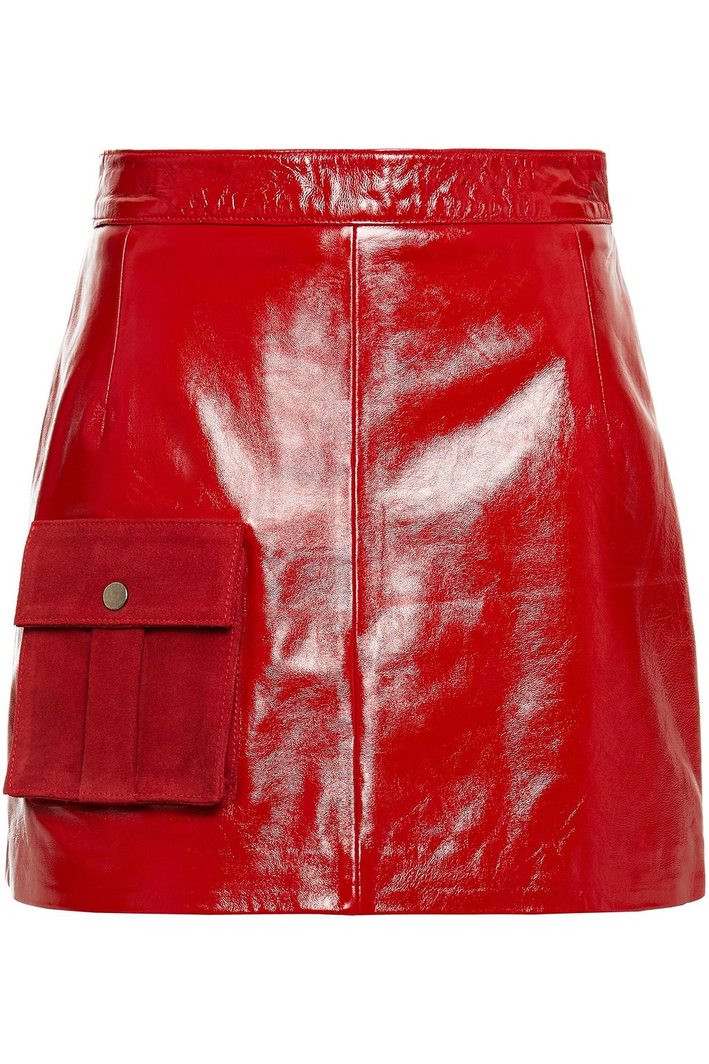 suede leather mini skirt