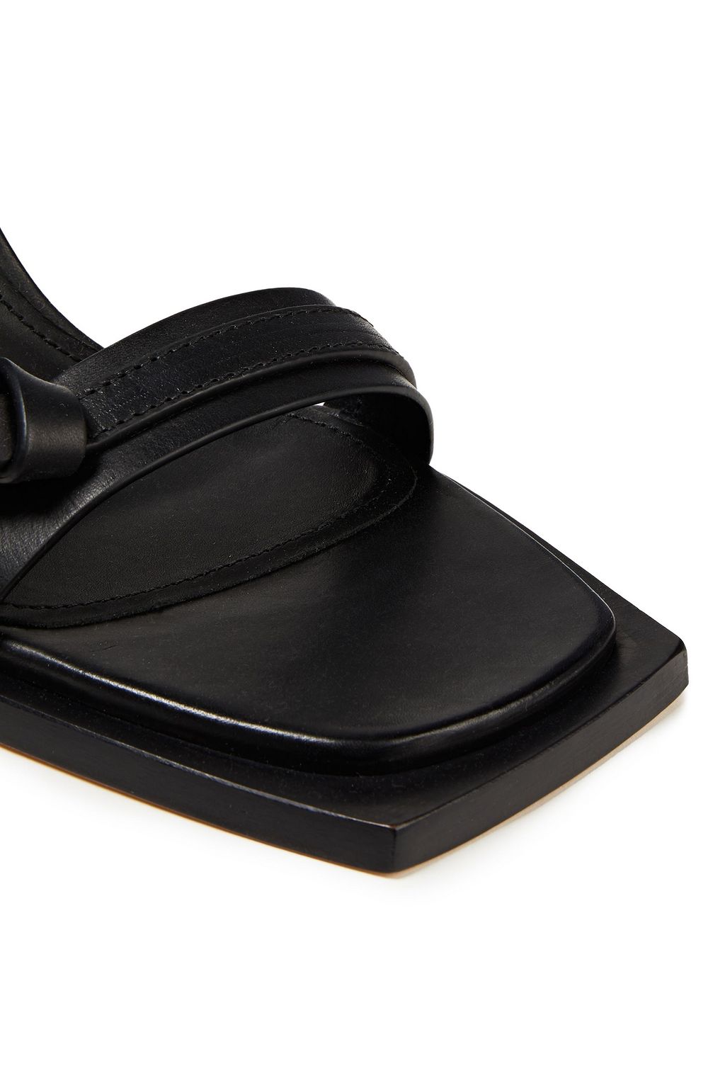 RICK OWENS Knotted leather wedge sandals