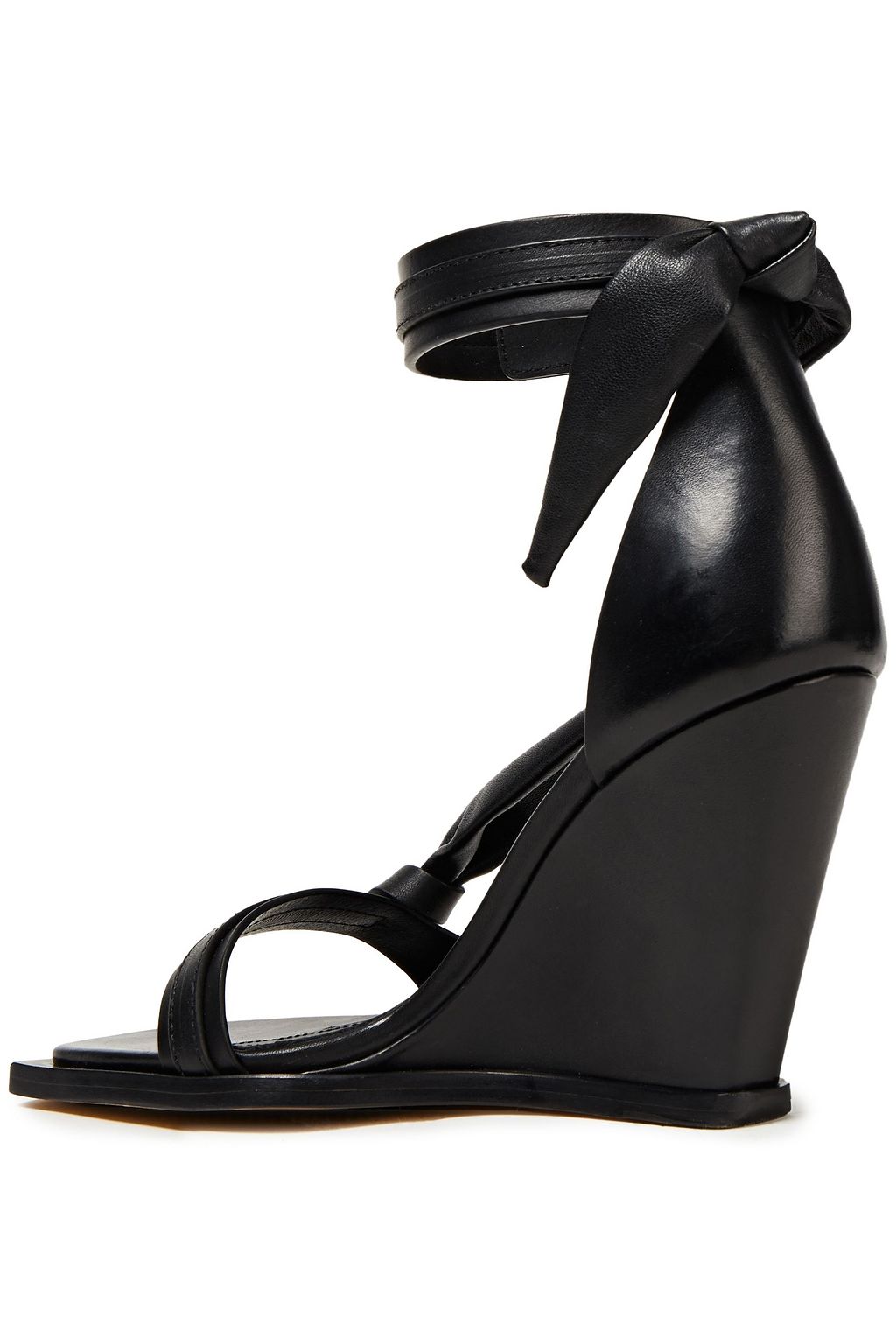 RICK OWENS Knotted leather wedge sandals