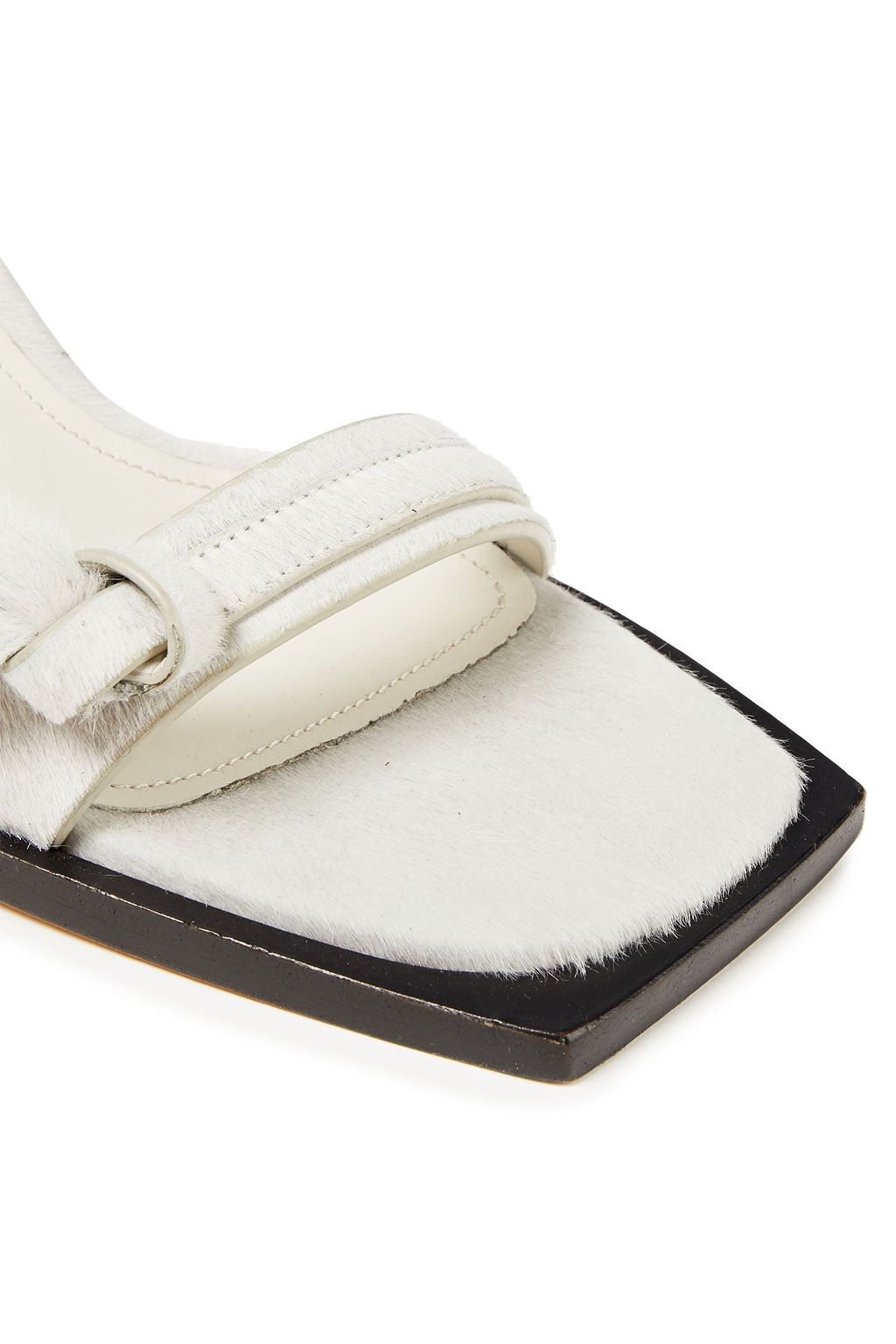 RICK OWENS Knotted calf hair wedge sandals