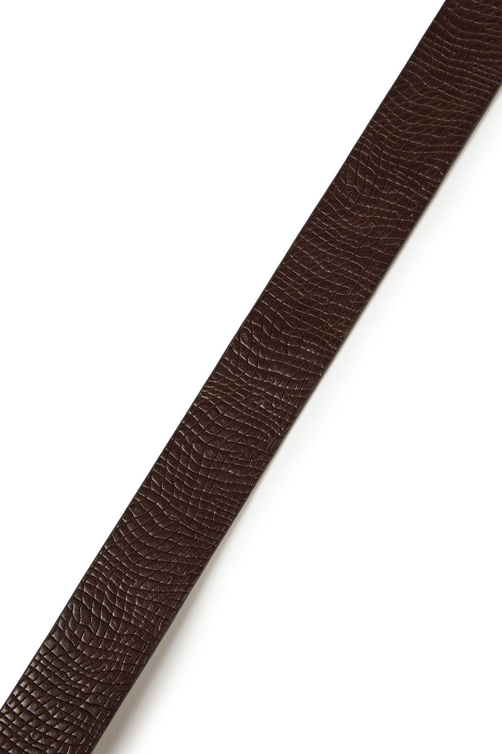 BRUNELLO CUCINELLI Bead-embellished snake-effect leather belt