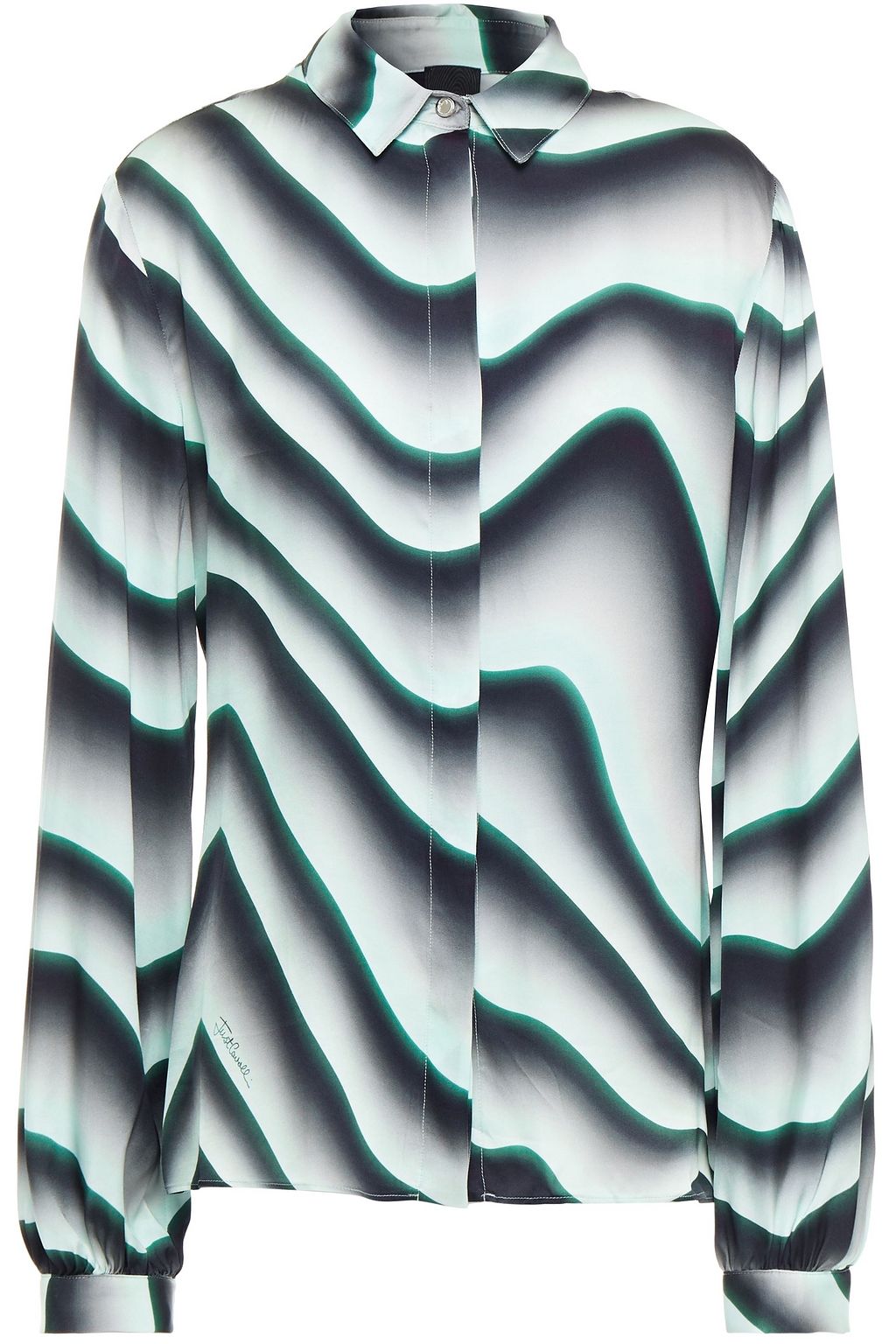 Light green Printed satin shirt | Sale up to 70% off | THE OUTNET | JUST CAVALLI | THE OUTNET
