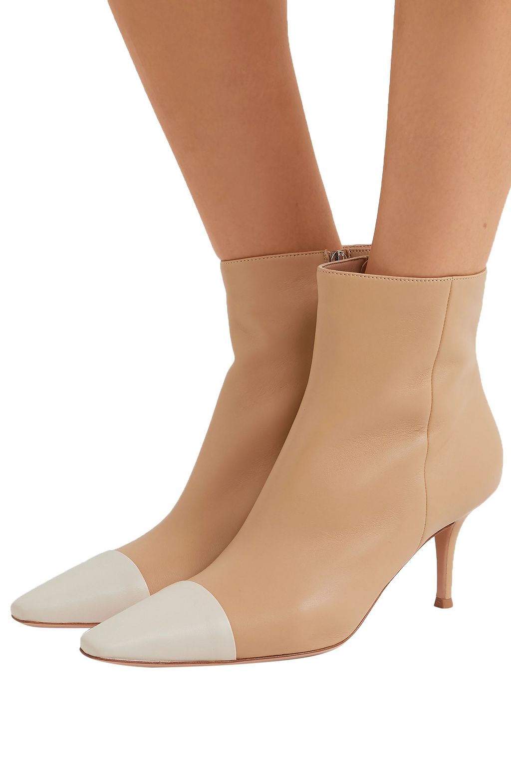 GIANVITO ROSSI 70 two-tone leather ankle boots