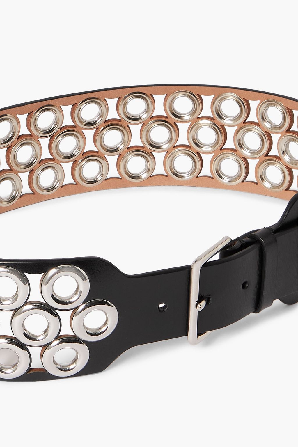 ALAÏA Editions eyeletembellished leather waist belt THE