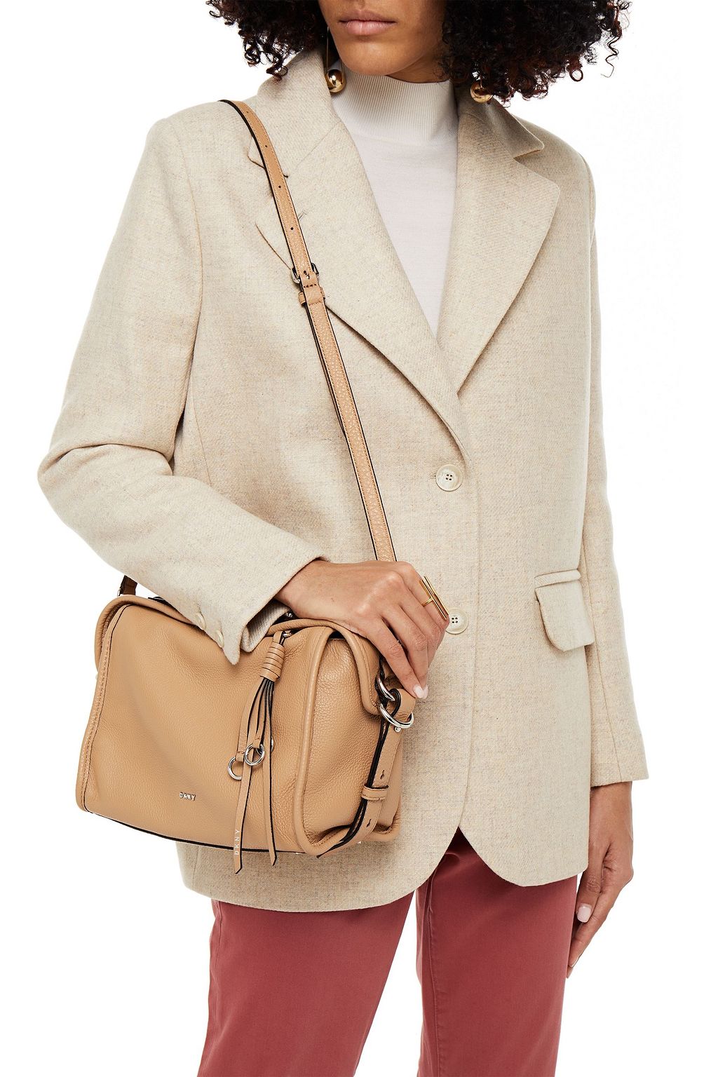 DKNY Marcy medium pebbled-leather tote