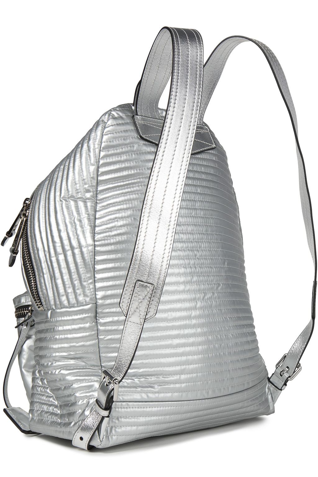 MOSCHINO Embossed metallic shell backpack