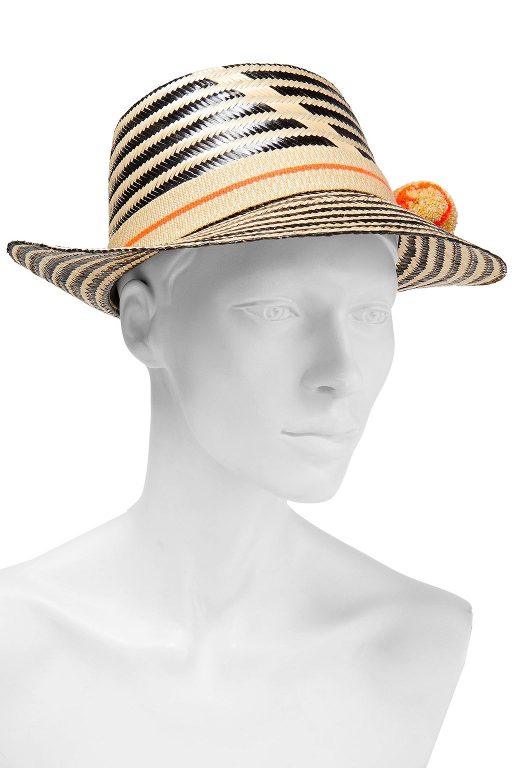 YOSUZI Ailani pompom-embellished straw sunhat