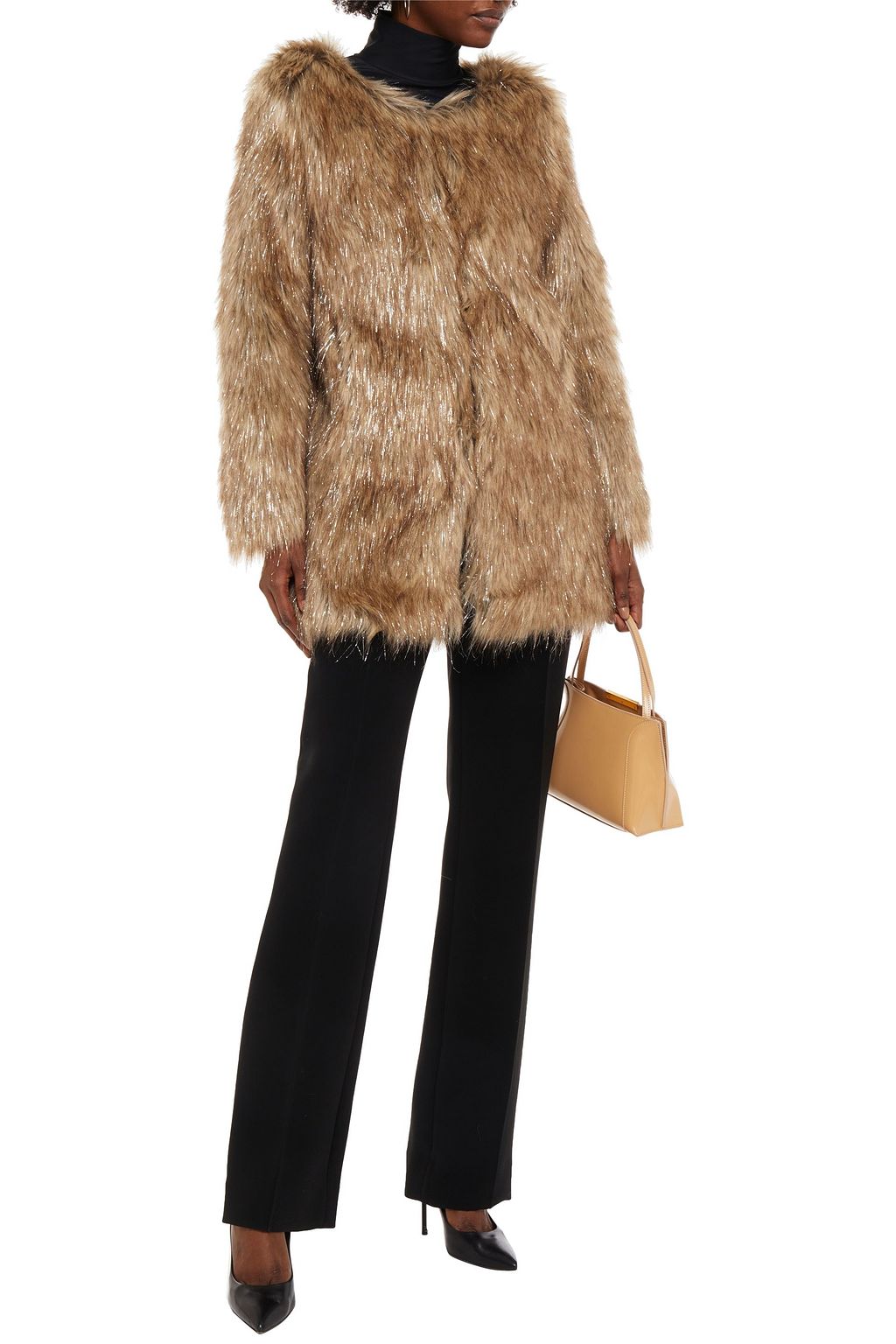 UNREAL FUR Metallic faux fur coat