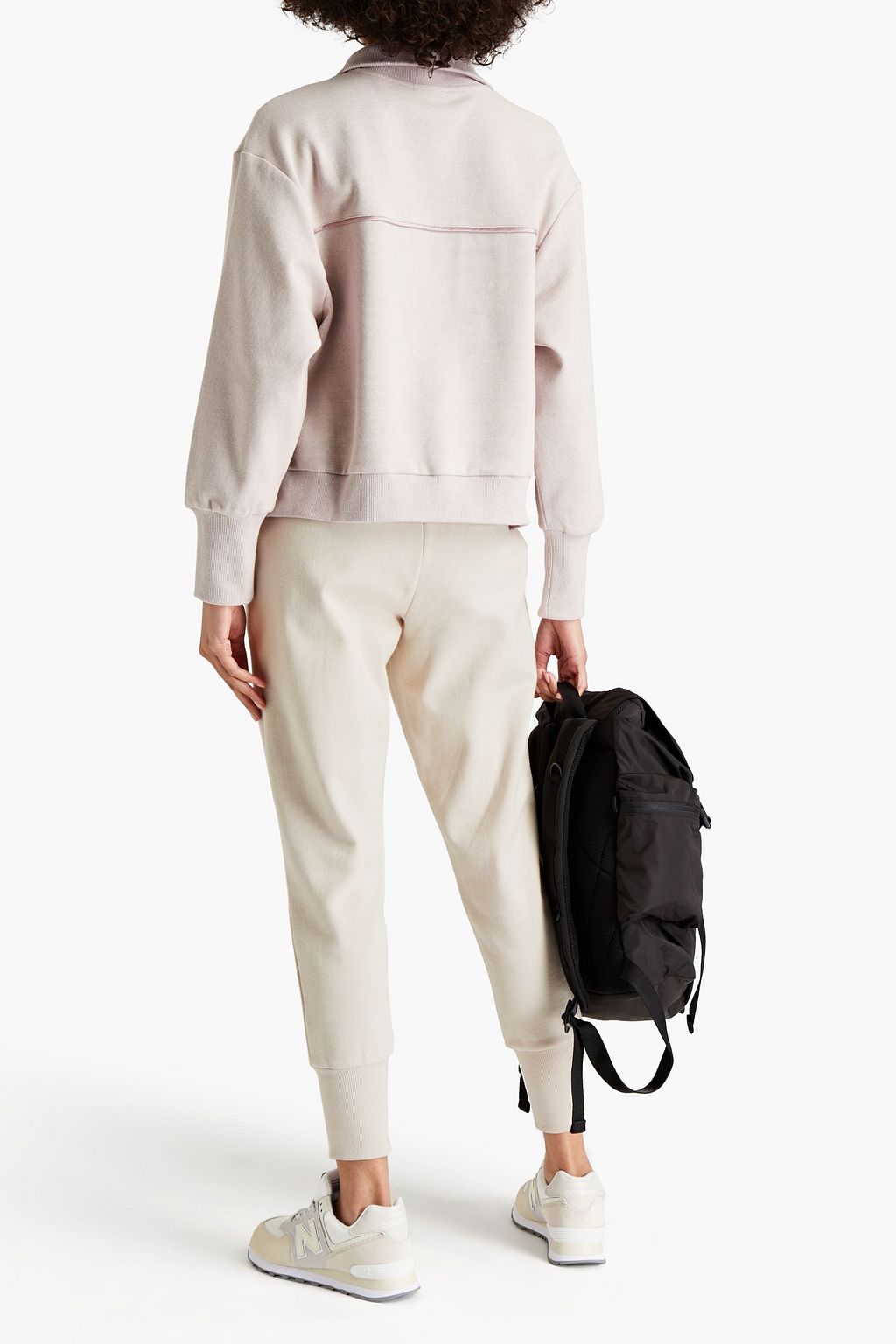VARLEY Amberly pintucked stretch-cotton jersey track pants