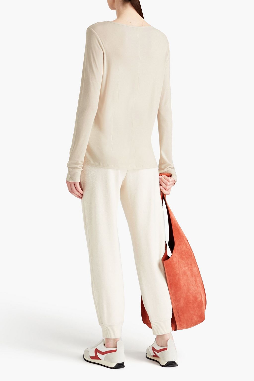 VARLEY Astoria ribbed Tencel-blend top