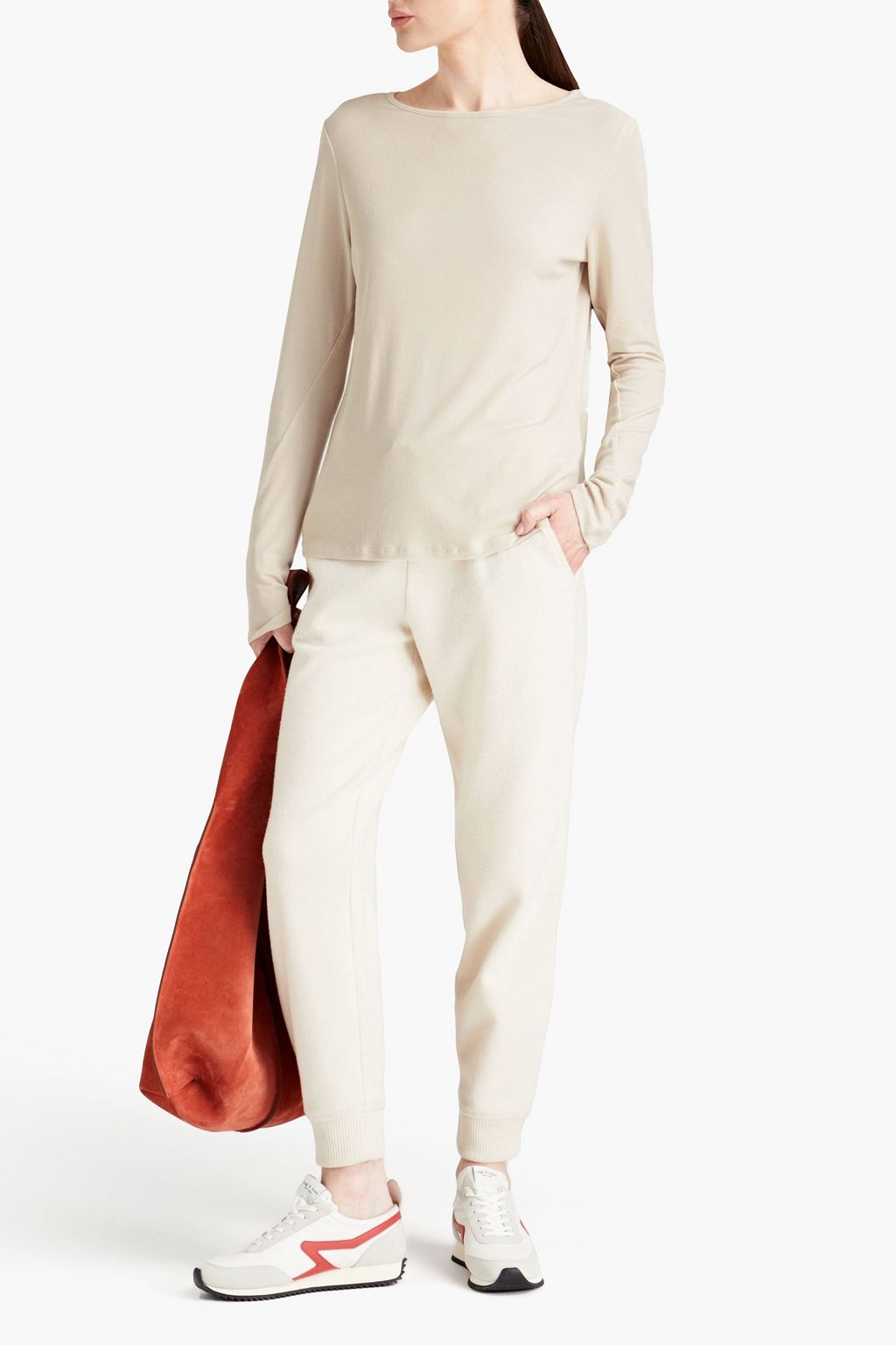 VARLEY Astoria ribbed Tencel-blend top