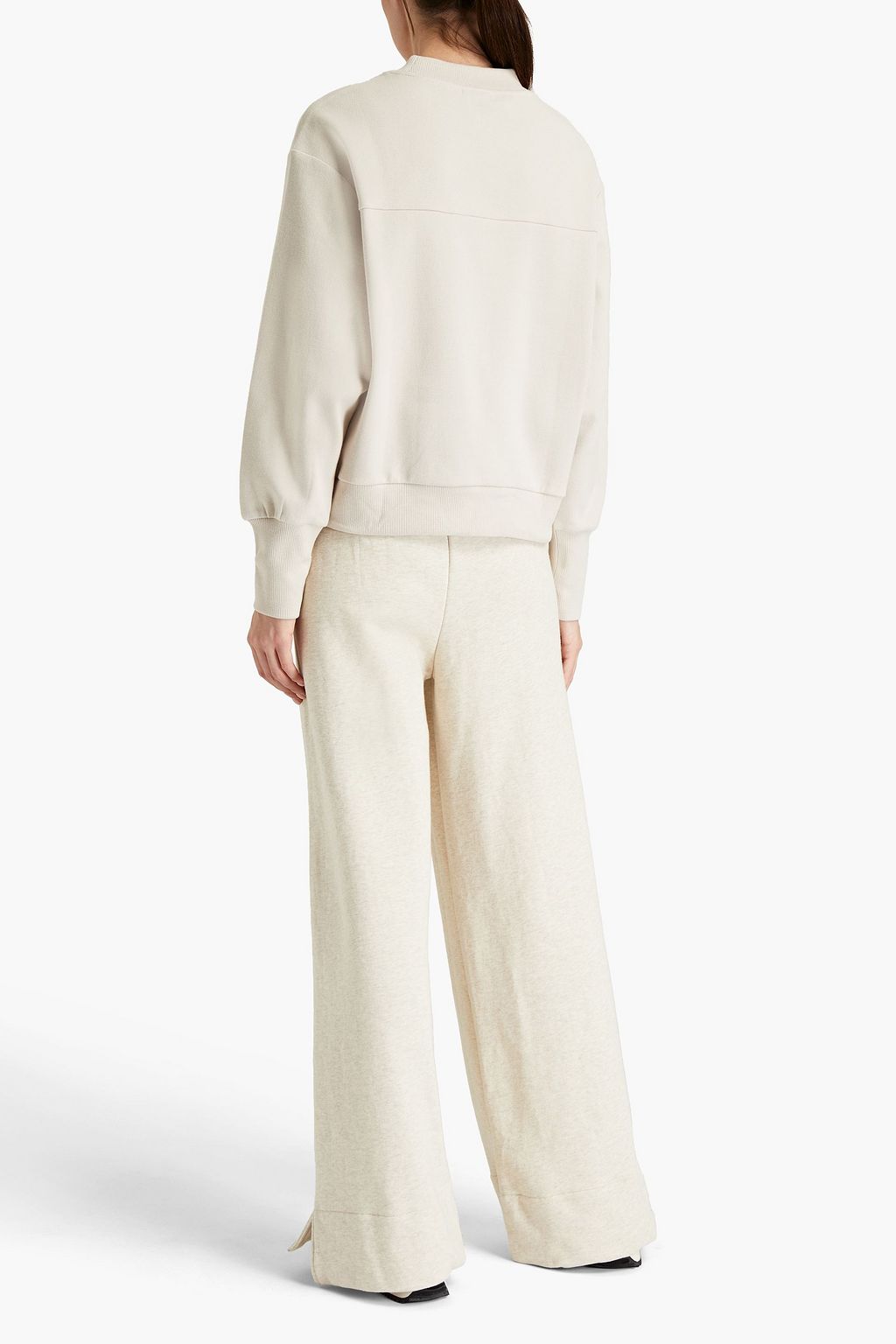 VARLEY Edith cotton-blend piqué sweatshirt