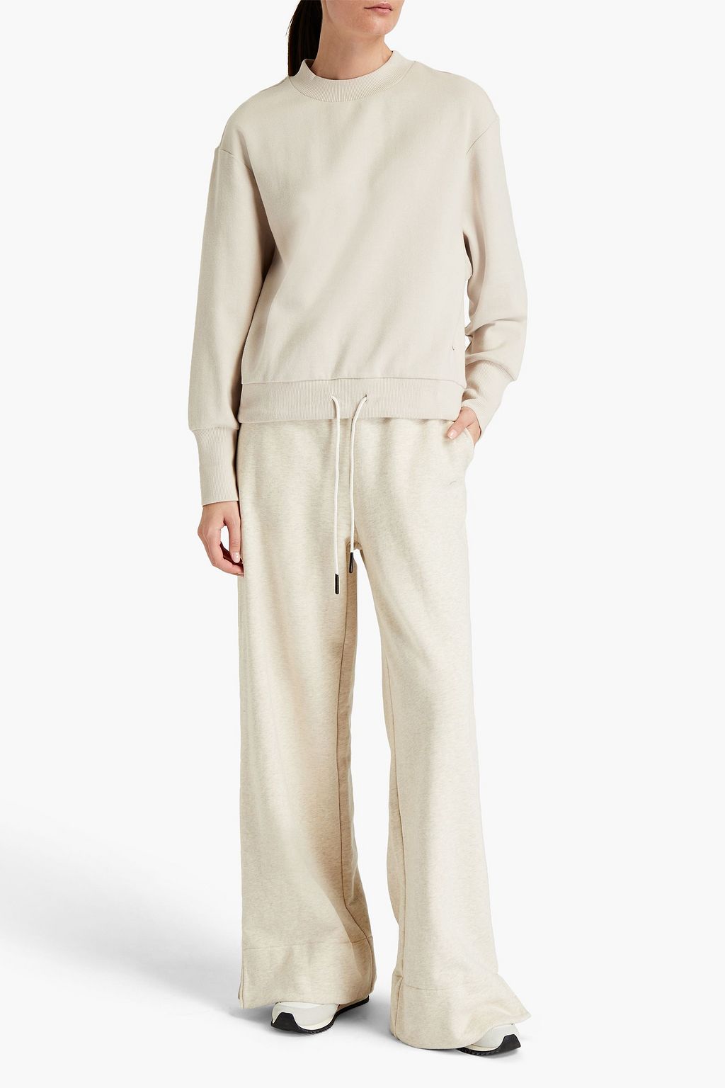 VARLEY Edith cotton-blend piqué sweatshirt