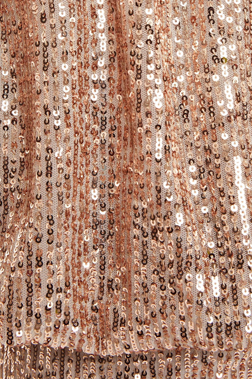 JUST CAVALLI Wrap-efffect gathered sequined tulle mini dress