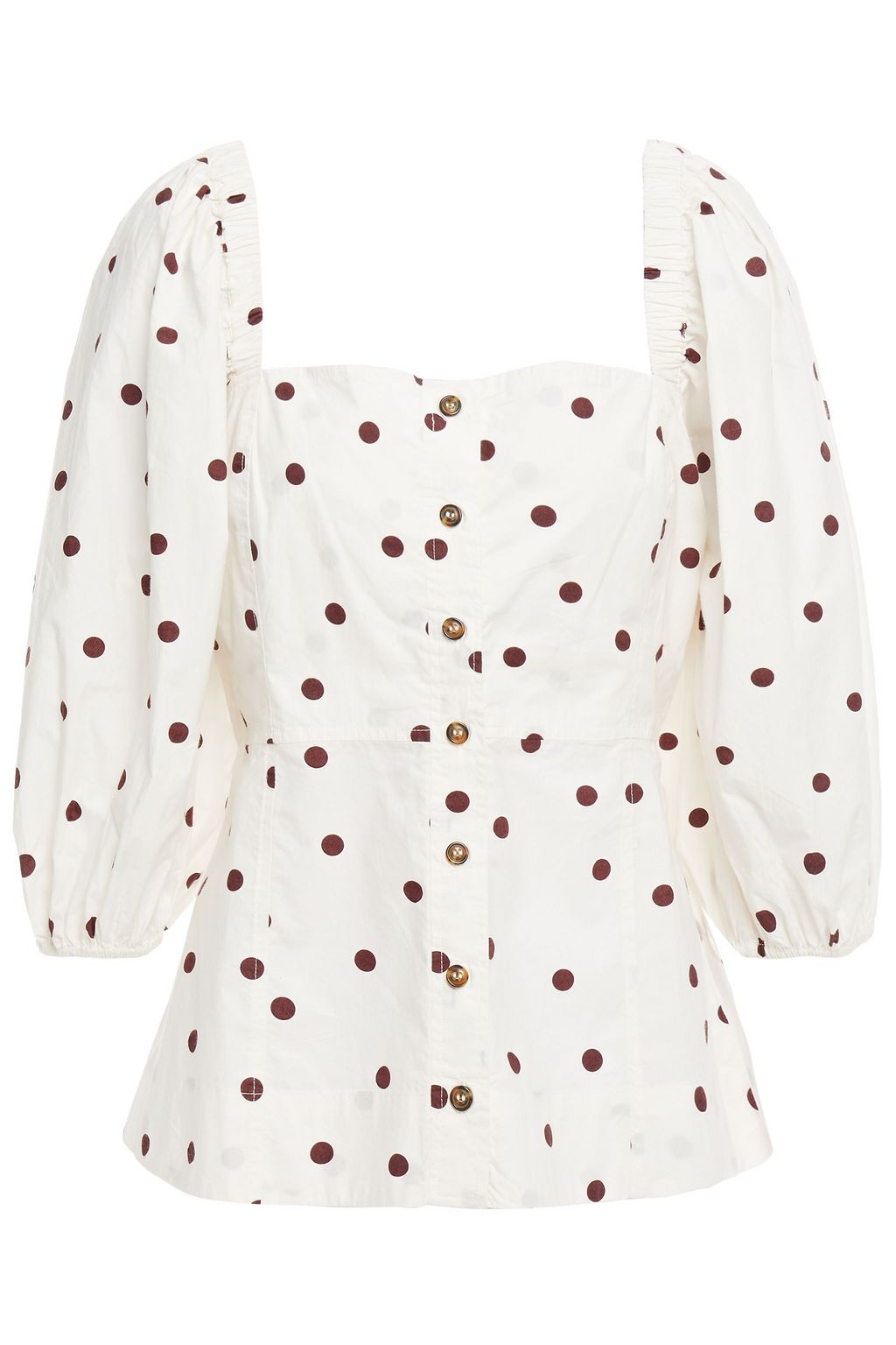 cotton peplum blouse