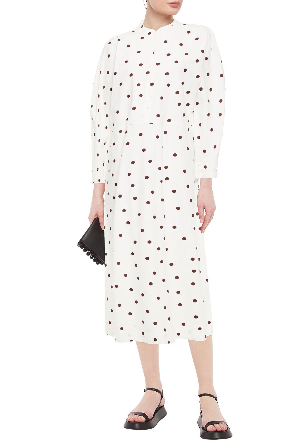 Ganni white polka dot dress Clearance