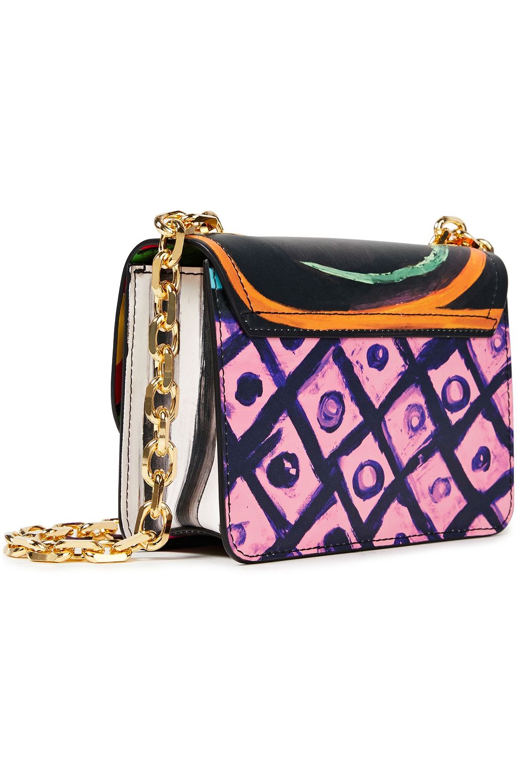 MOSCHINO Printed leather shoulder bag