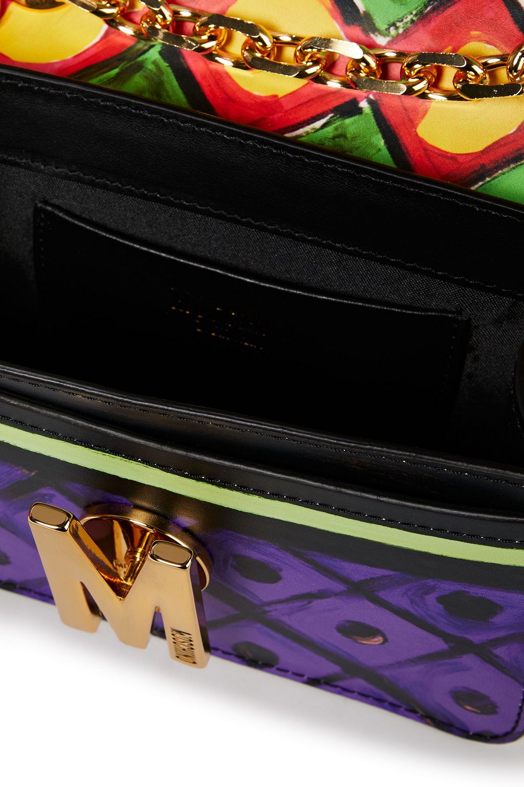 MOSCHINO Printed leather shoulder bag