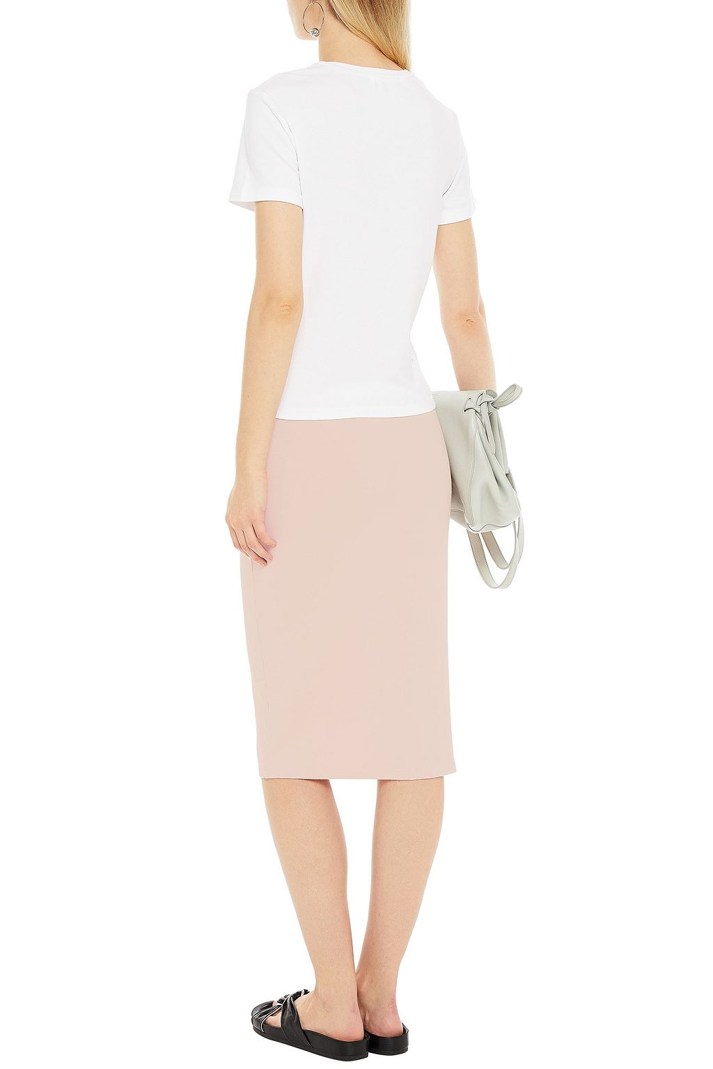 STATESIDE Stretch-cotton jersey skirt