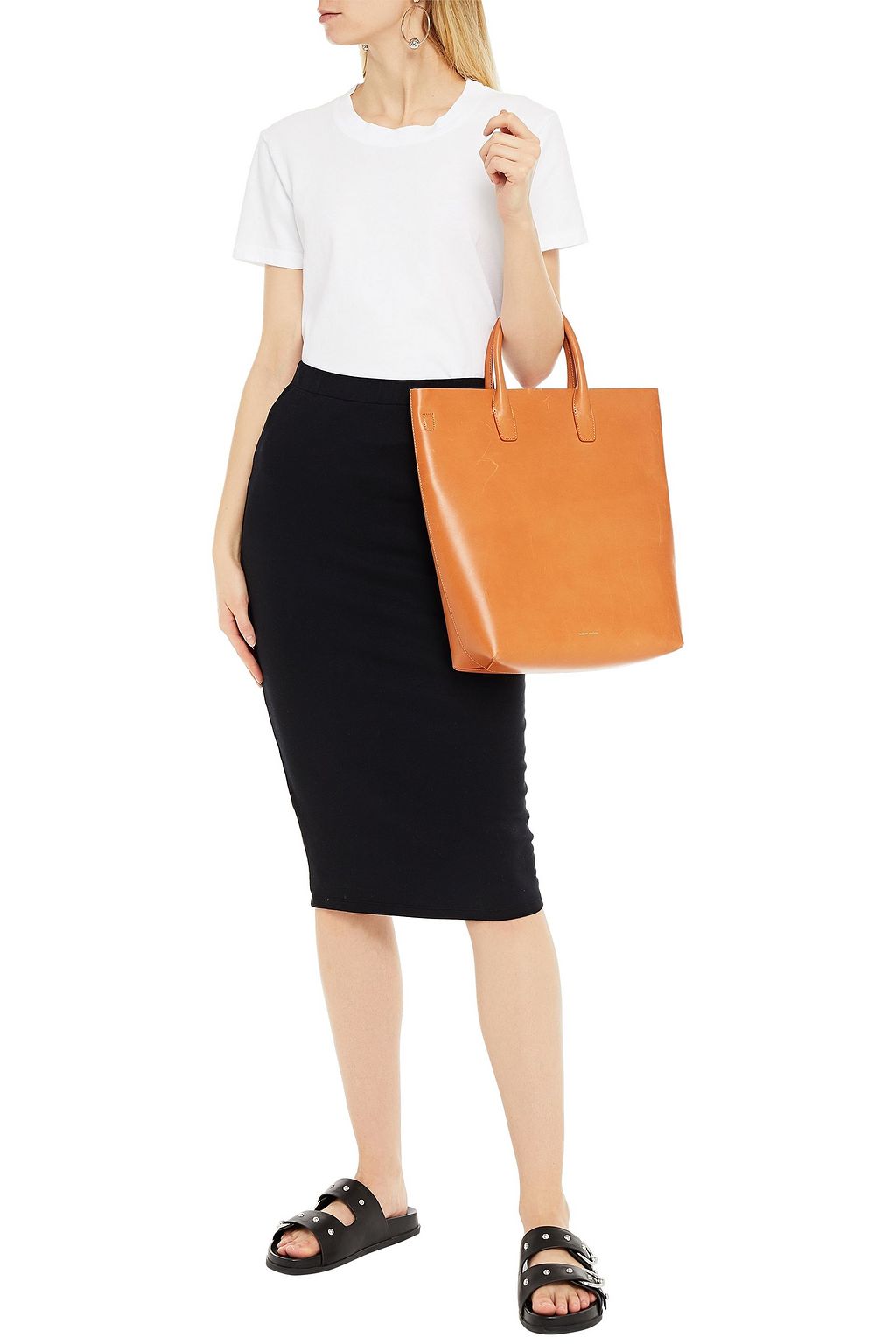 STATESIDE Stretch-cotton jersey skirt