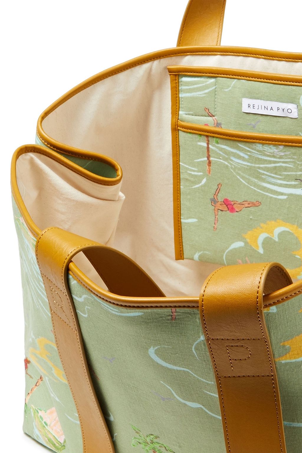 REJINA PYO Carter printed canvas tote