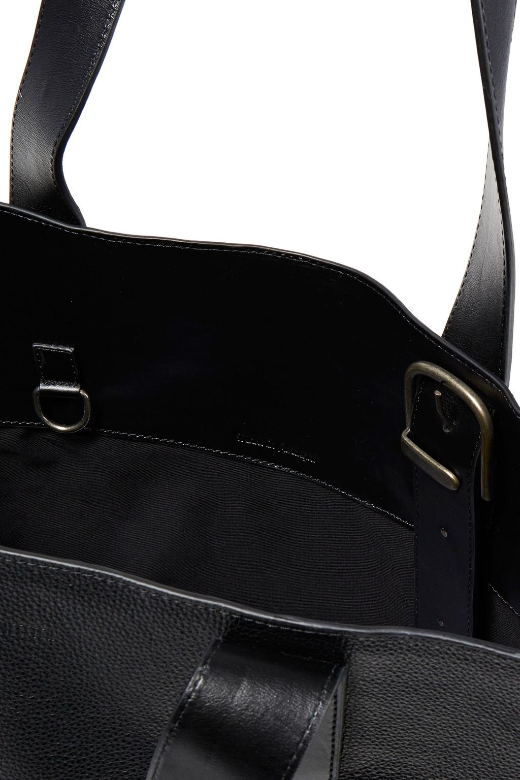 ANN DEMEULEMEESTER Buckle-detailed pebbled-leather tote