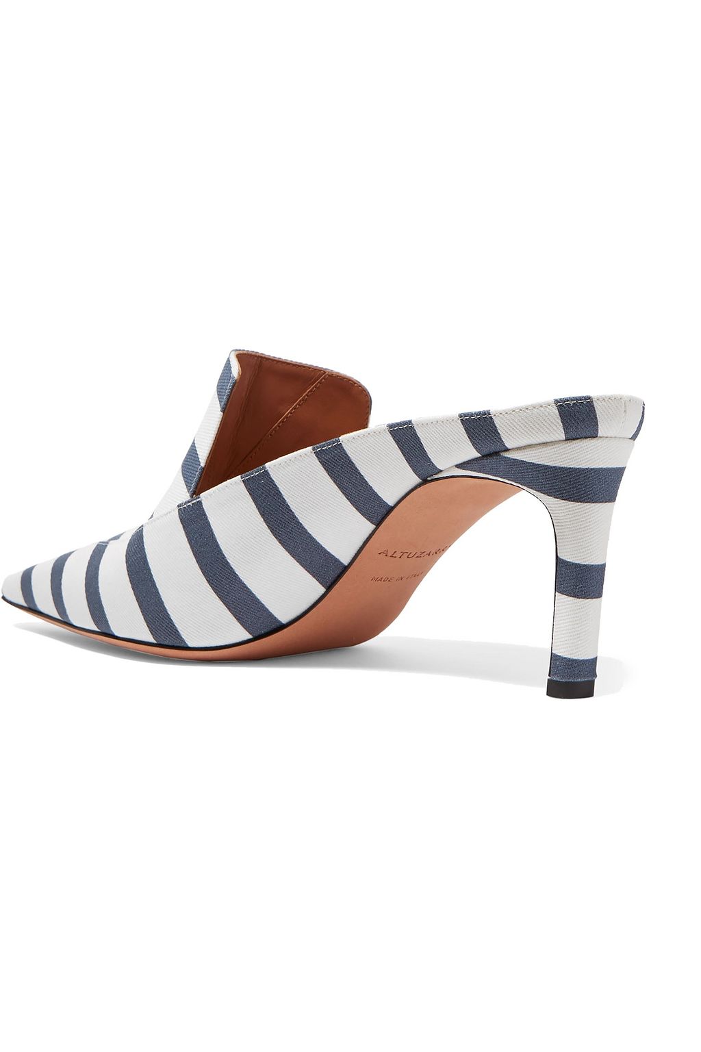 ALTUZARRA Davidson striped faille mules