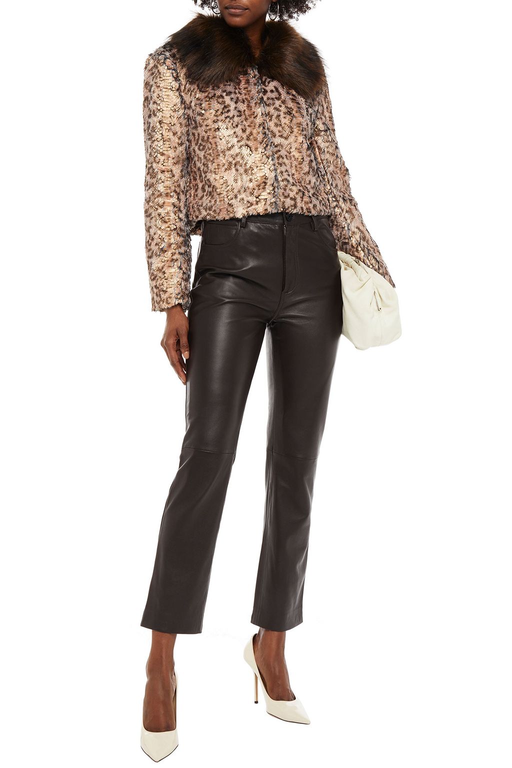 UNREAL FUR Serpentina metallic snake-print faux fur jacket