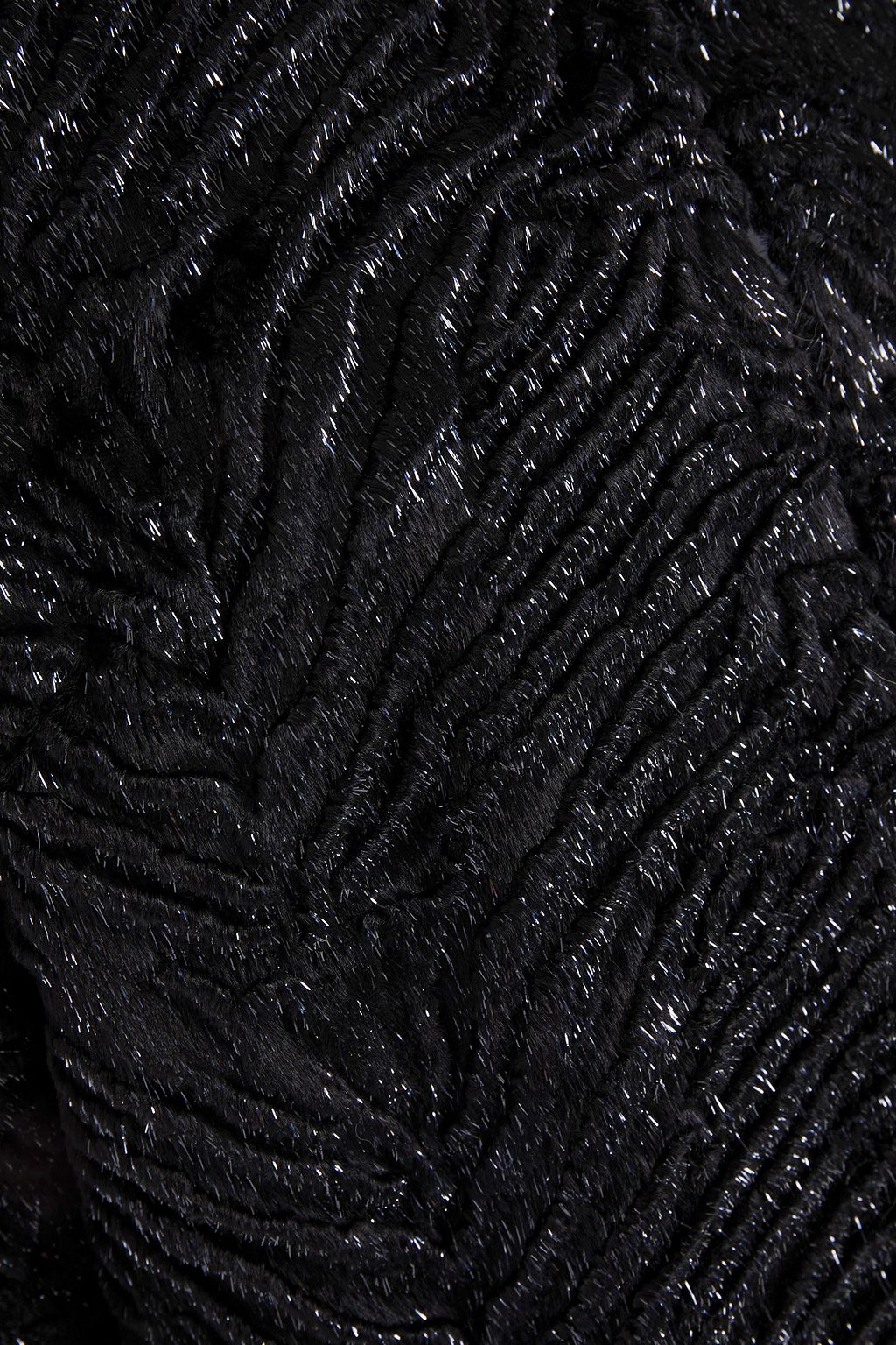 UNREAL FUR Black Panther metallic faux fur coat
